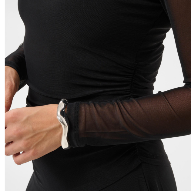 Alternative view of Paola mesh-mekko Meteorite Black