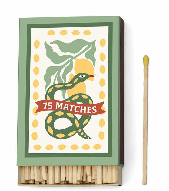 Adopo 75 Matches yellow snake tulitikut