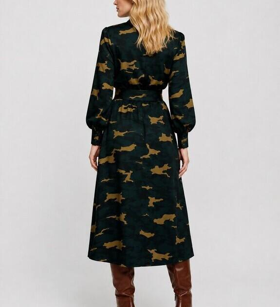 Alternative view of Betty dress Camouflage