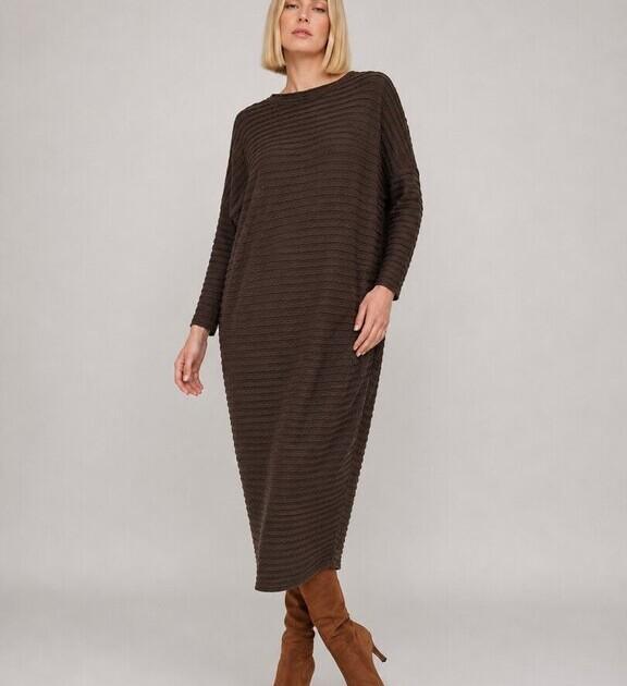Alternative view of Blanca Mekko- Dress Brown stripes