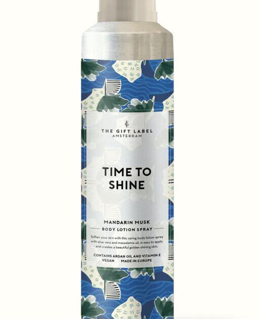 Body lotion spray time to shine