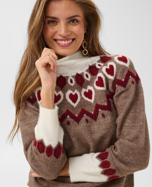 Alternative view of Cherrie neulepusero-knit pullover