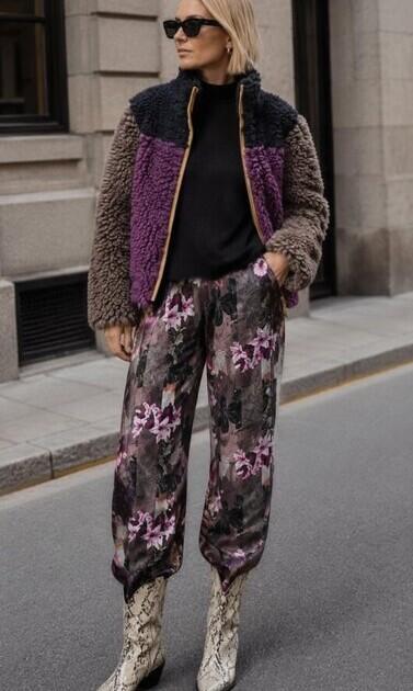 Chunky Block teddy grey-violet