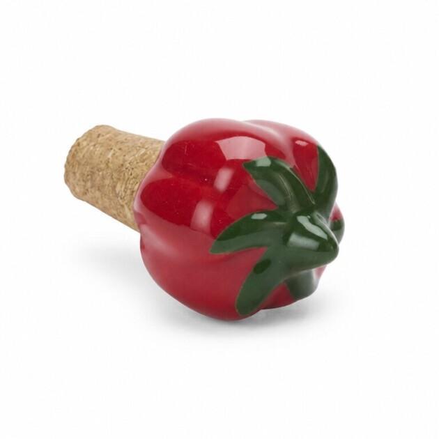 Käsinmaalattu pullonkorkki tomaatti