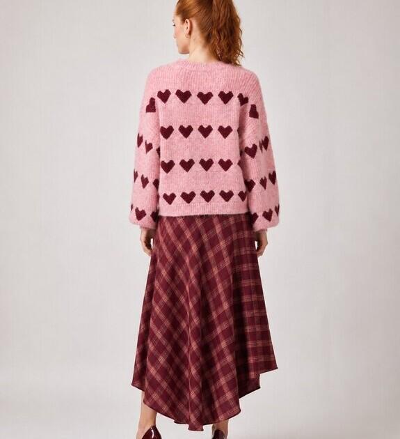 Alternative view of Kanta check skirt