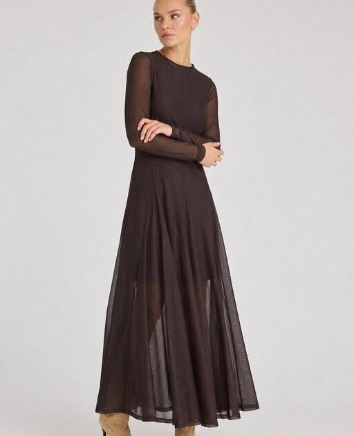 Messa dress dark chocolate brown