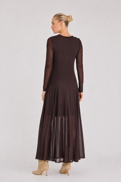 Messa dress dark chocolate brown - Image 2
