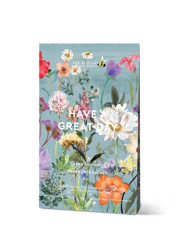 Scented sachet have a Great day-tuoksupussi- Rose & wild poppy