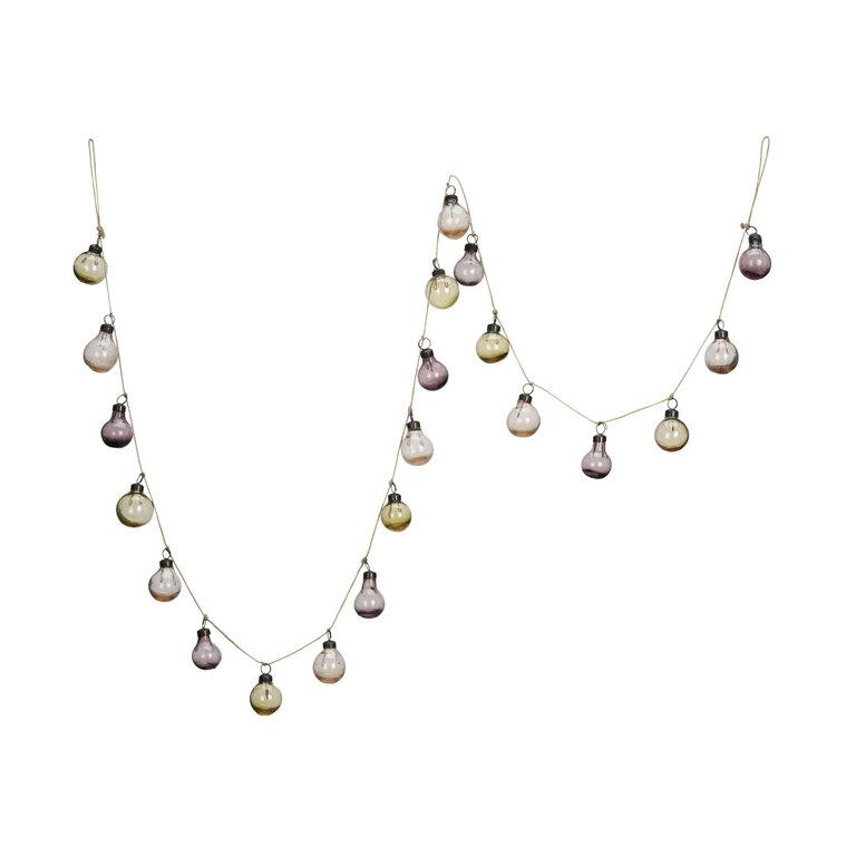 lasipalloköynnös kierrätyslasi-garland with recycled glass