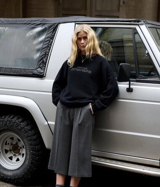 raw culotte pants