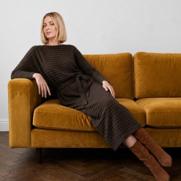 Blanca Mekko- Dress Brown stripes